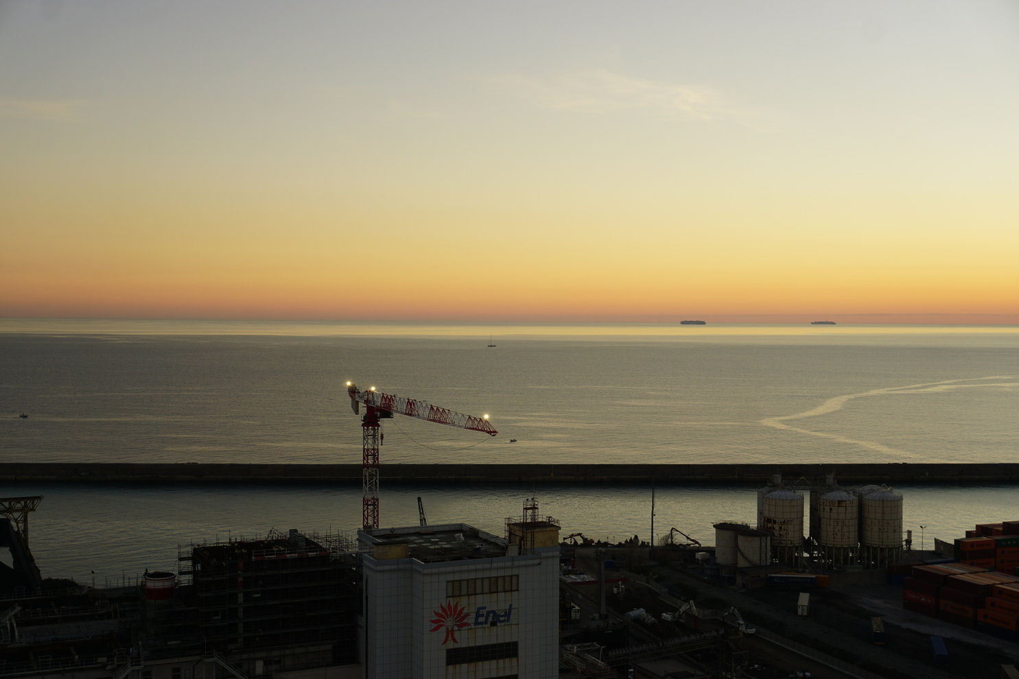 Sunset from the Lighthouse of Genoa